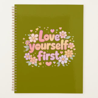 Agenda Design Floral de Citação Amorosa Fofa | Sacola de