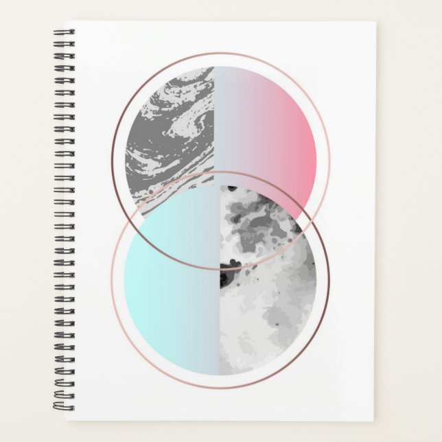 Agenda Design Geométrico Marble Scandi (Frente)