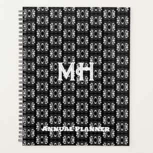Agenda Design moderno branco e preto escandinavo personal
