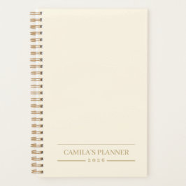 Agenda Design Personalizado Elegante | Marfim Minimalista