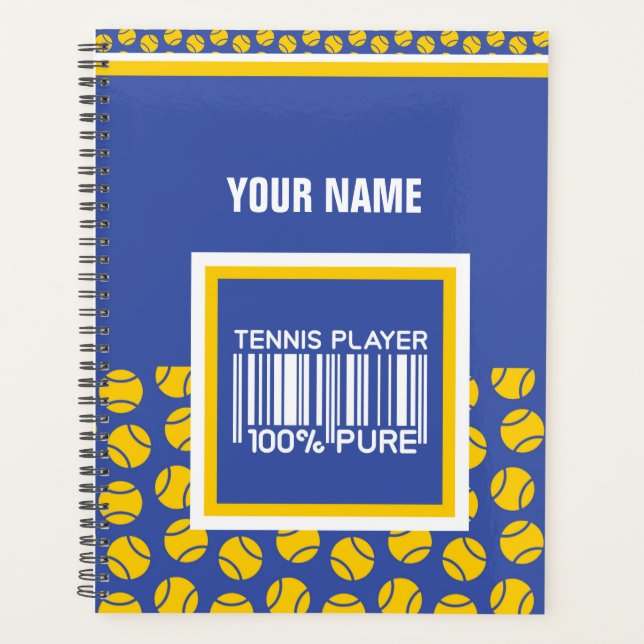Agenda Design personalizado para jogadores Tênis, treinad (Frente)