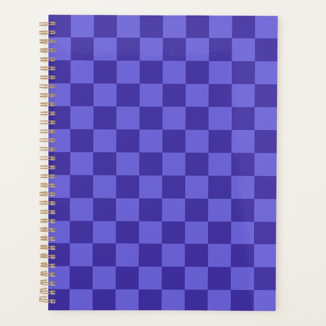 Agenda Design Simétrico de Xadrez Azul (Frente)
