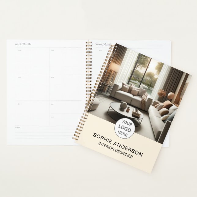 Agenda Designer de Interiores Logotipo Personalizado Foto (Exibição)