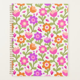 Agenda Designs Florais Elegantes - Lindo e Personalizável