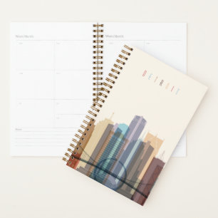 Agenda Detroit, Michigan Linha Skyline Cidade