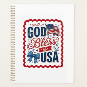 Agenda Deus Abençoe Os EUA Camisa Vintage Patriótica Desi