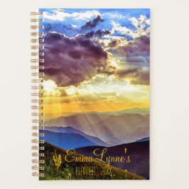 Agenda Deus Ray Sunbeams Em Montanhas Foto Personalizada