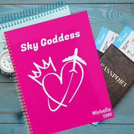 Agenda Deusa do Céu, Coração com Seta & Avião,Rosa