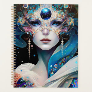 Agenda Deusa Mascarada Cósmica Rainha Fantasia Art