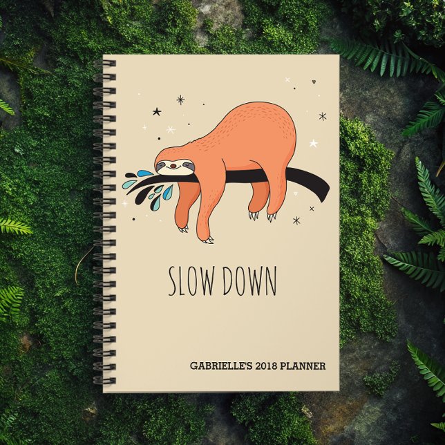 Agenda Devagar - Engraçada Lama (Stay chill and on top of everything with this sloth planner. )