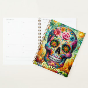 Agenda Dia do Crânio dos Mortos Personalizados