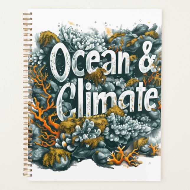 Agenda Dia dos Oceanos - Texto sobre Oceanos e Clima com  (Frente)