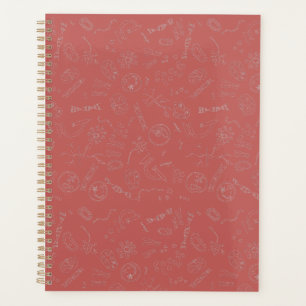 Agenda diagrama de biologia cor-de-rosa design dusky