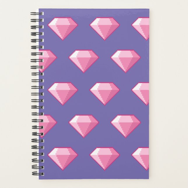 Agenda Diamante Pixel Rosa (Frente)