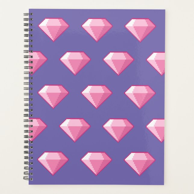 Agenda Diamante Pixel Rosa (Frente)