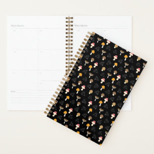 Agenda Diamantes Forma Tipos de Cogumelo Fungos Preto
