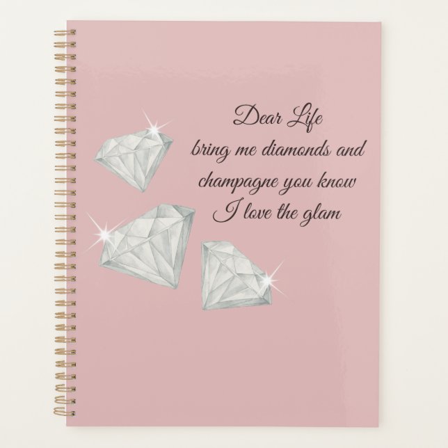 Agenda Diamonds & Champagne Quote – Dear Life Edition (Frente)