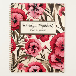 Agenda Dianthus Rosa e Vermelho