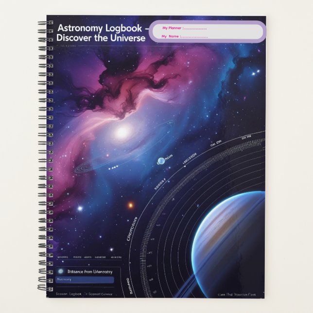 Agenda Diário astronômico - Descubra o Universo (Frente)