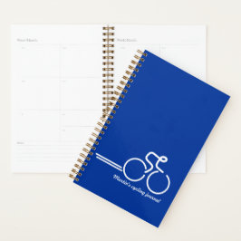 Agenda Diário azul de ciclista/treinamento esportivo