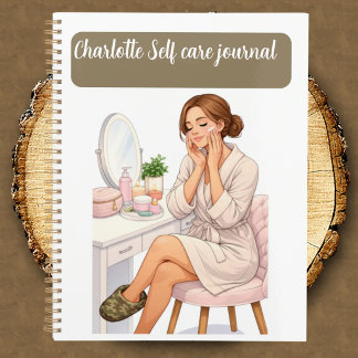 Agenda Diário de autocuidado com nome personalizado e est