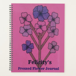 Agenda Diário de Flor Prensada da Felicity
