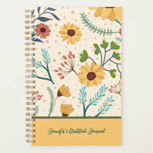 Agenda Diário de Gratidão Personalizada da Flor Amarela b