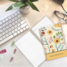 Agenda Diário de Gratidão Personalizada da Flor Amarela b