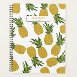 Agenda Diário de Padrão de Fruta Tropical de Abacaxi