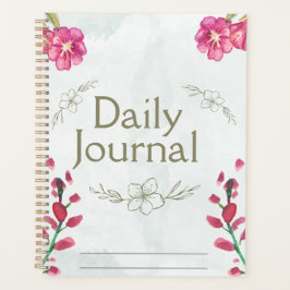 Agenda "Diário Diário" | Floral Rosa Delicada 