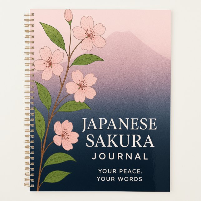 Agenda Diário Japonês Sakura: Caderno Inspirado na Nature (Frente)
