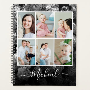 Agenda Diário Mensal Personalizado em Preto e Branco da V