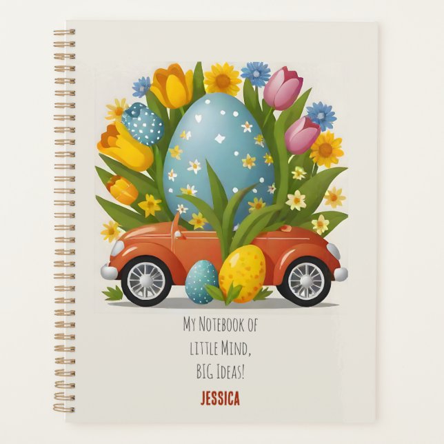 Agenda Diário Personalizado Com Páscoa Para Grandes Ideia (Frente)