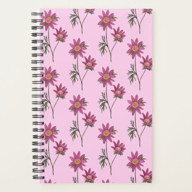Agenda Dill Daisy Planner - Padrão Rosa (Frente)