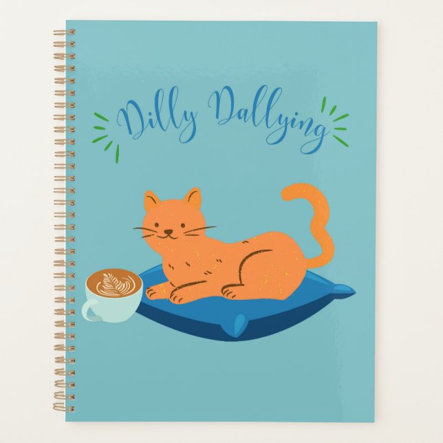 Agenda Dilly Dallying Orange Cat (Frente)