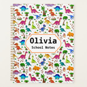 Agenda Dinossauro bonito de volta à escola