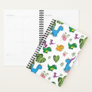 Agenda Dinossauro engraçado, folhas