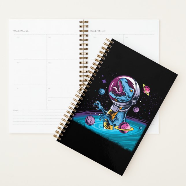Agenda Dinossauro T-Rex Engraçado no Espaço (Exibição)