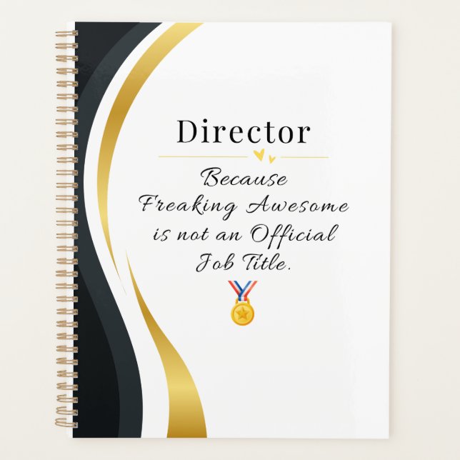 Agenda Diretor Planner - Presente de Cargo Engraçado (Frente)