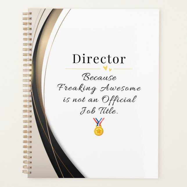 Agenda Diretor Planner - Presente de Cargo Incrível (Frente)