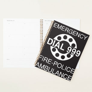 Agenda Discagem de Emergência 999 Sinal Ambulância da Pol