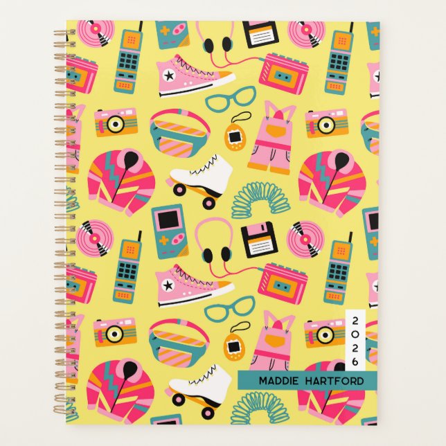 Agenda Diversão nostalgia retrô anos 90 – revival desenho (Frente)