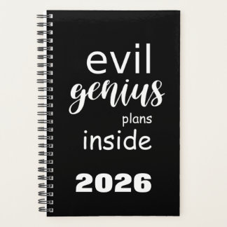 Agenda Dizer engraçado de 2026 planos de gênio do mal por