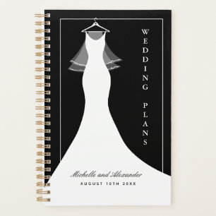 Agenda do planejador de casamento clássico com ve