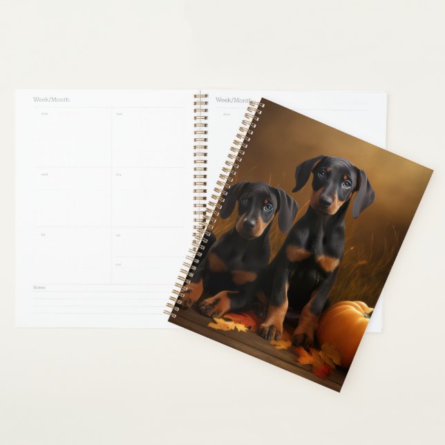 Agenda Doberman Puppy Autumn Delight Pumpkin (Exibição)