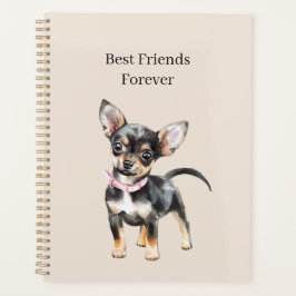 Agenda Doce Fofo Cachorro Chihuahua Marrom Creme Melhores