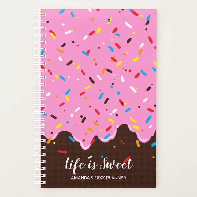Agenda Docinho de Chocolate Rosa (Frente)