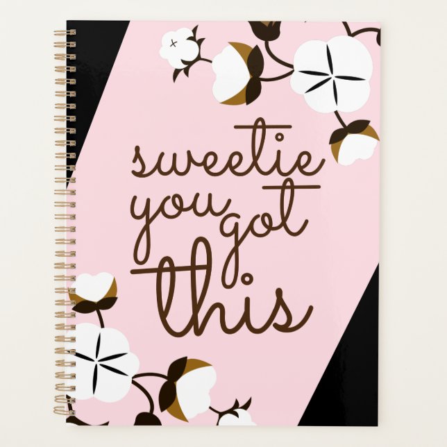 Agenda Docinho Que Você Tem Estas Flores De Algodão E Ros (Frente)