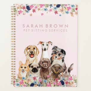 Agenda Dog Grooming Walking Small Pet Business Pink