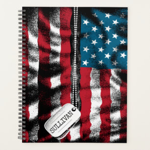 Agenda Dog tags de Soldados Militares Personalizados, Ban